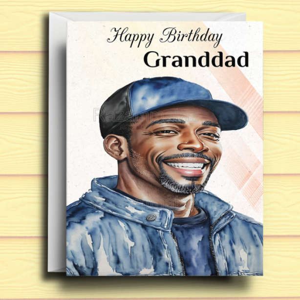 Black Man Birthday Card Q